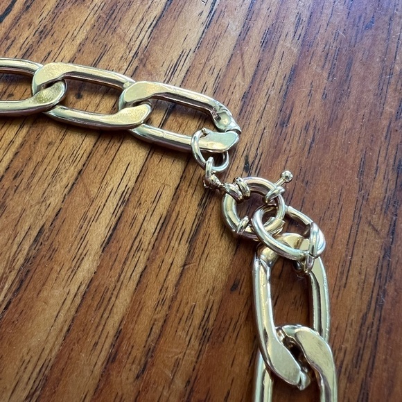 Vintage Gold Link Rope with Beads Patriotic Necklace 14" Length - Picture 4 of 7